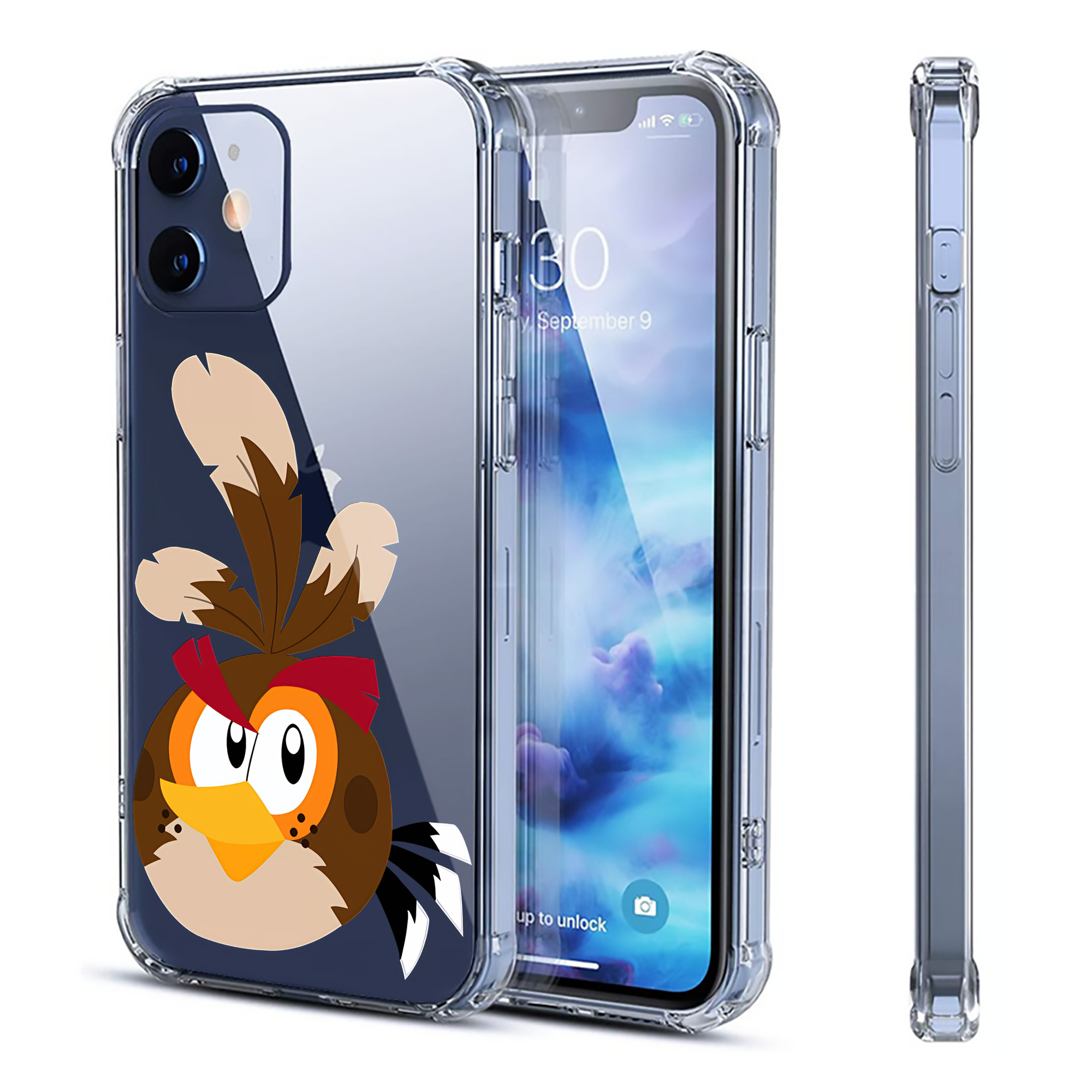 （画像用） Angry Birds アングリーバード 【iPhone 12シリーズ対応】透明スマホケース（クリアソフトケース）